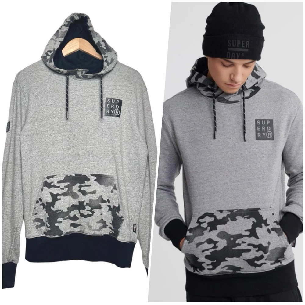 Superdry | Men | Surplus Goods Graphic Camo Loopback Hoodie | Medium